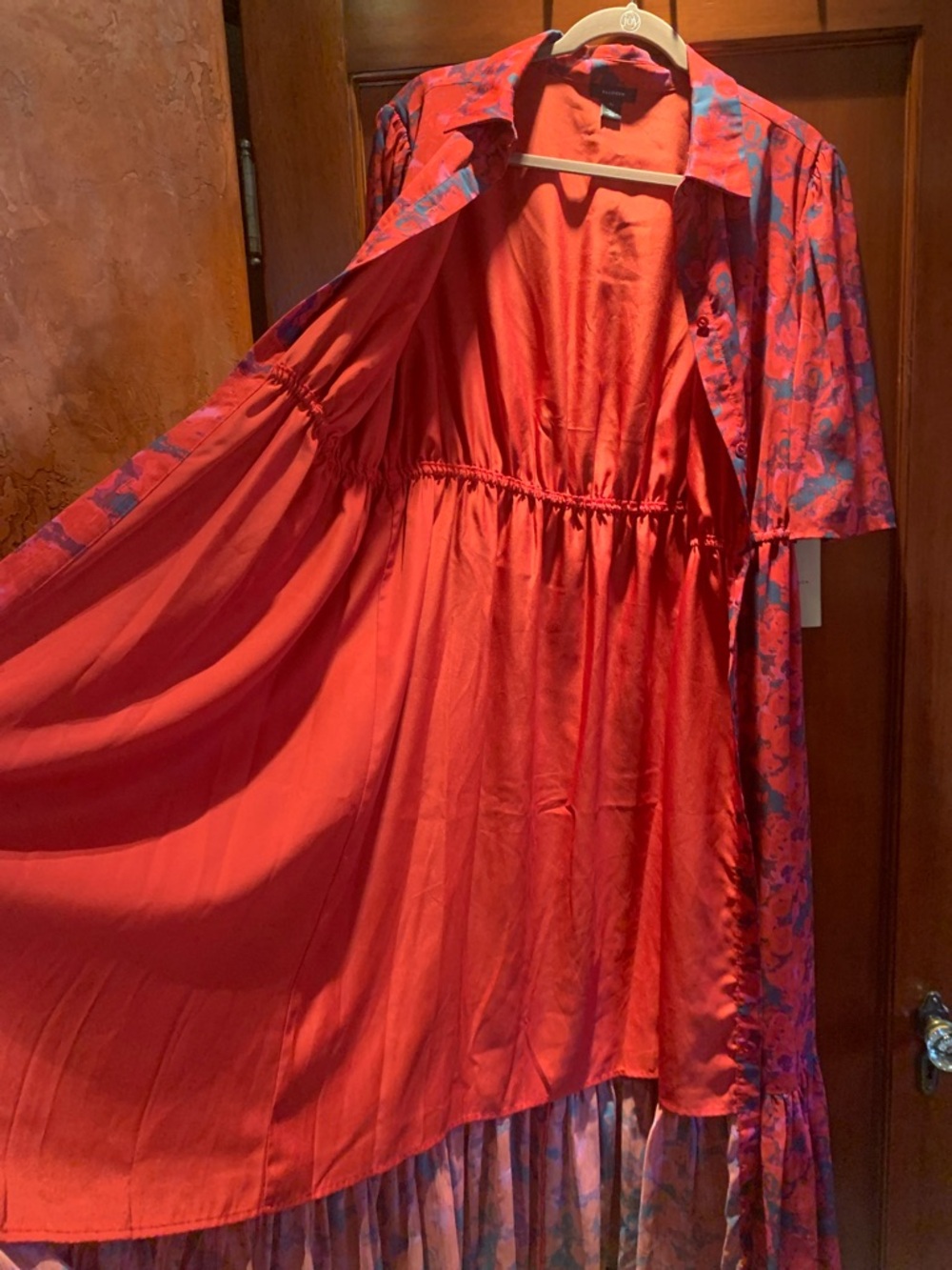 Nordstrom  Halogen brand Red and Blue Floral Maxi Dress - Picture 7 of 7